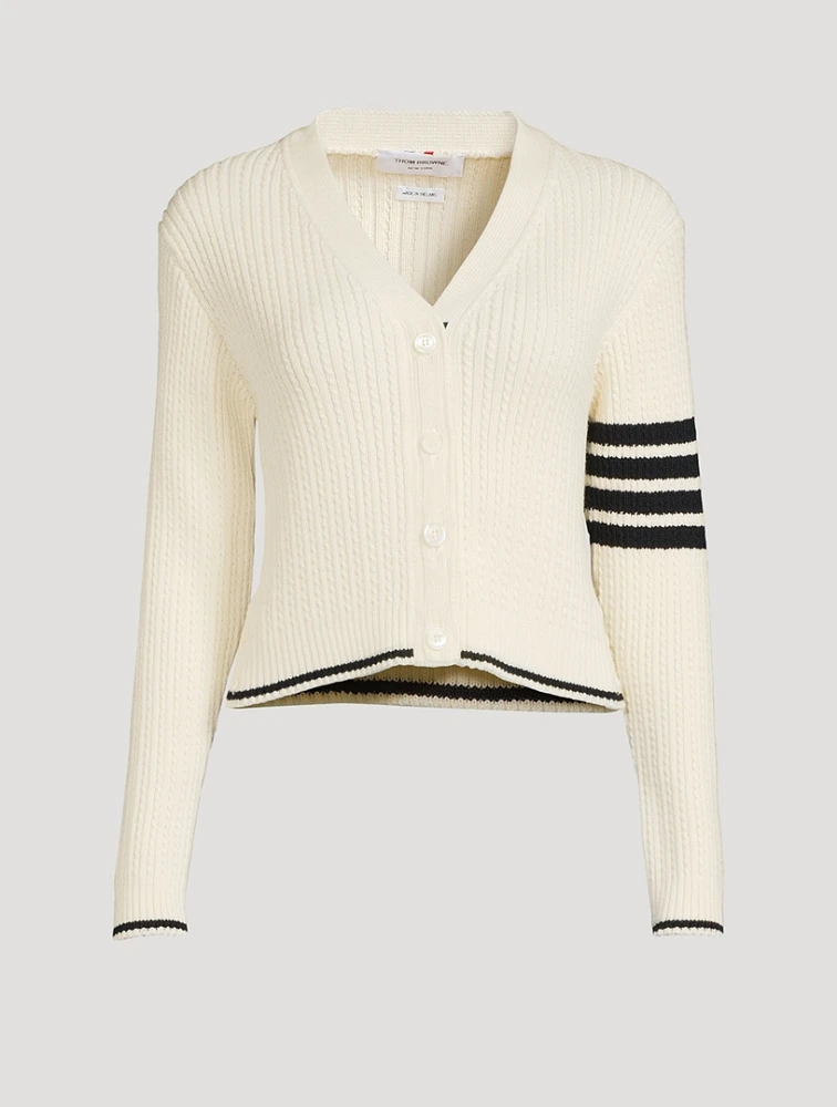 Cable-Knit Wool Cardigan
