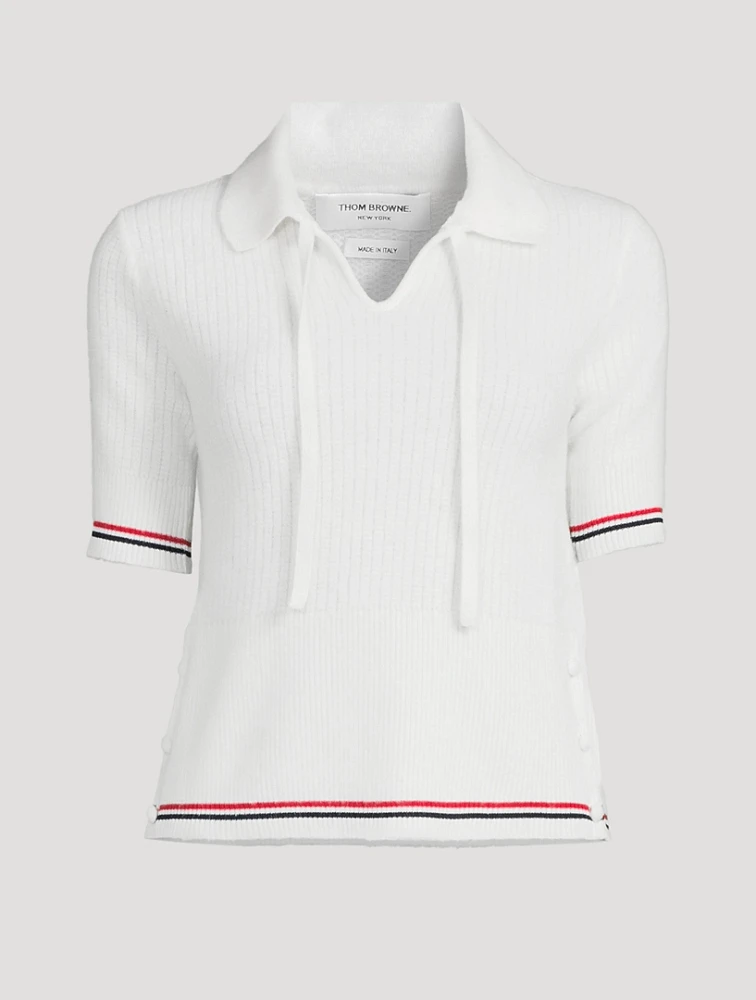 Keyhole Polo Sweater