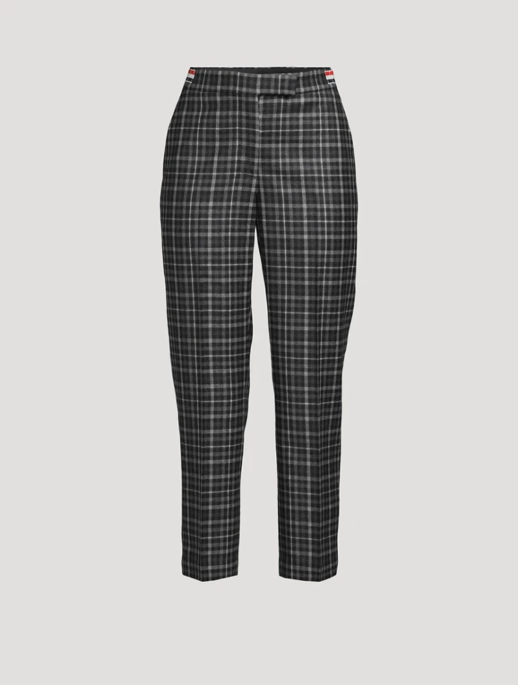 Tartan Wool Flannel Trousers