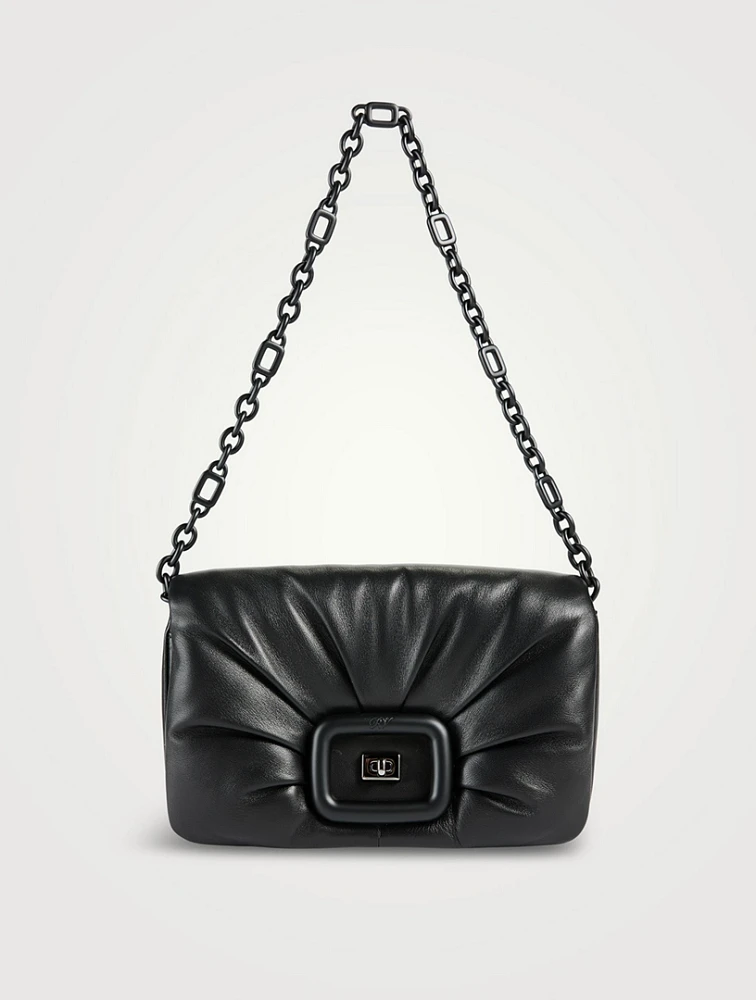 Viv' Choc Leather Shoulder Bag