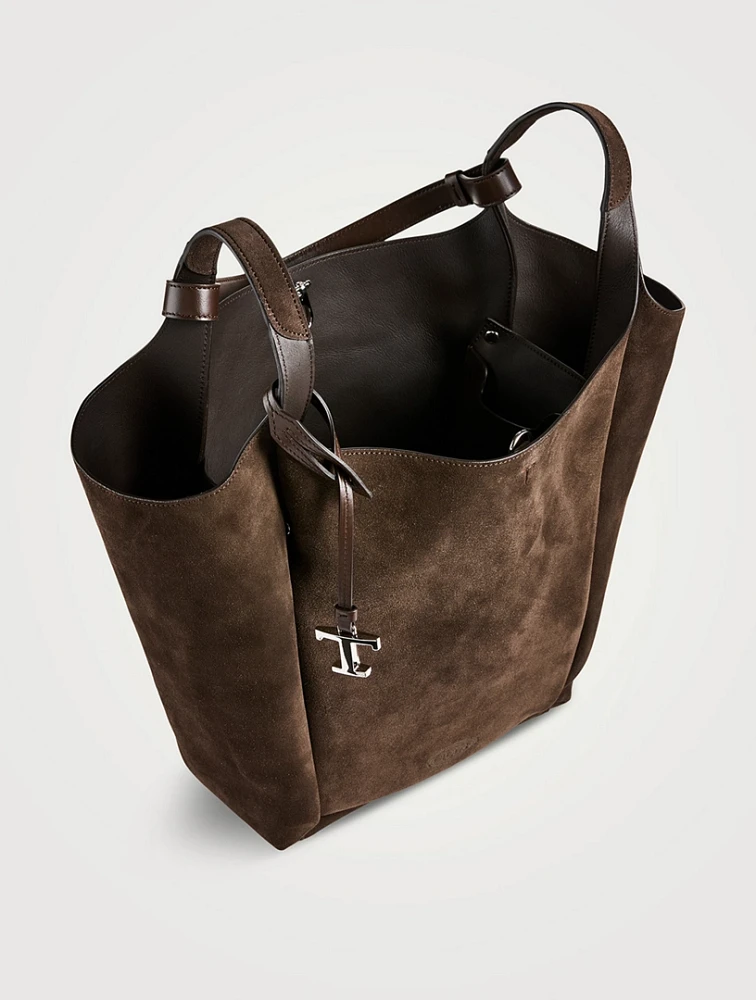 Medium Suede Bucket Bag