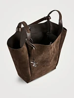 Medium Suede Bucket Bag
