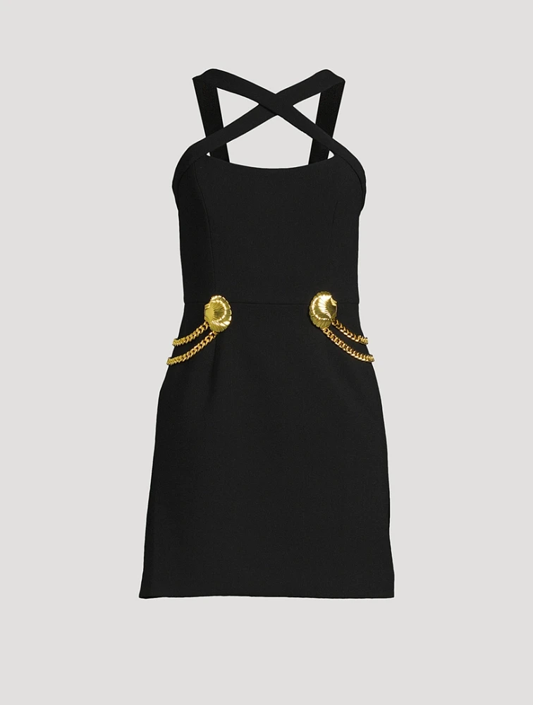 Chelsea Embellished Halter Mini Dress