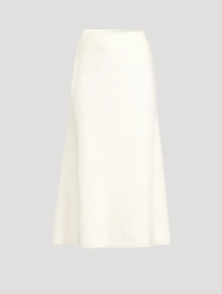 Asta Brushed Cashmere Midi Skirt