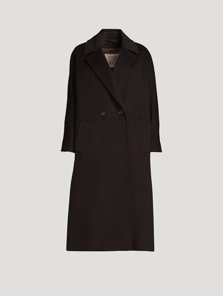 Oversized Double-Breasted Wool Coat