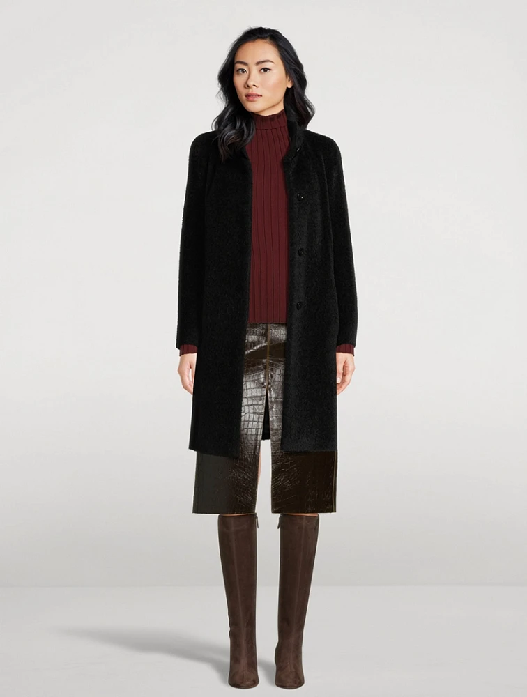 Wool-Alpaca Swing Coat