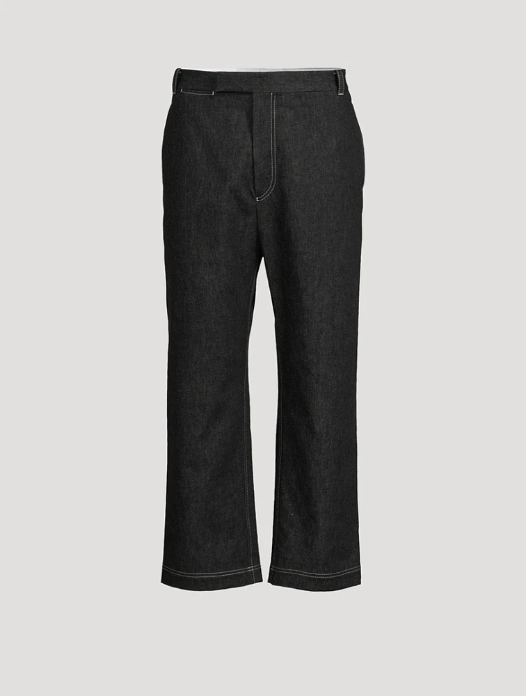 Unconstructed Straight-Leg Pants