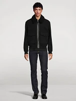 Wool Double-Face Blouson With Detachable Collar