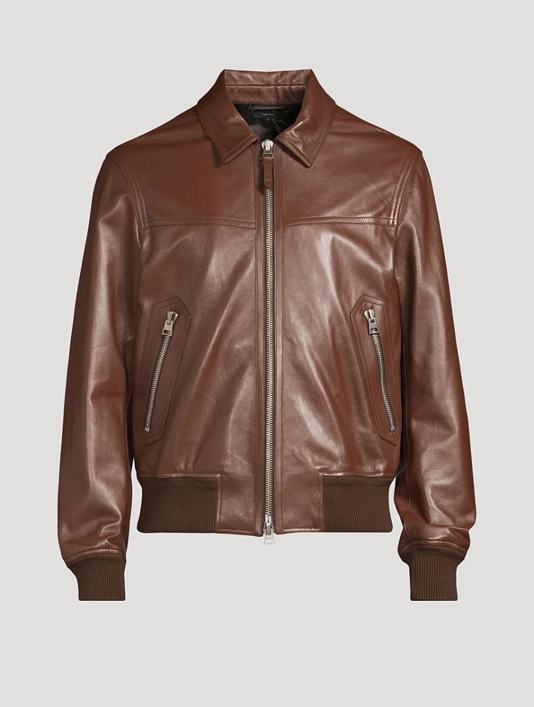 Leather Blouson Jacket