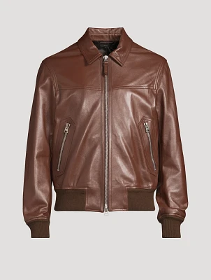 Leather Blouson Jacket