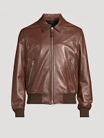 Leather Blouson Jacket
