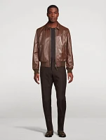 Leather Blouson Jacket