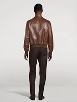 Leather Blouson Jacket