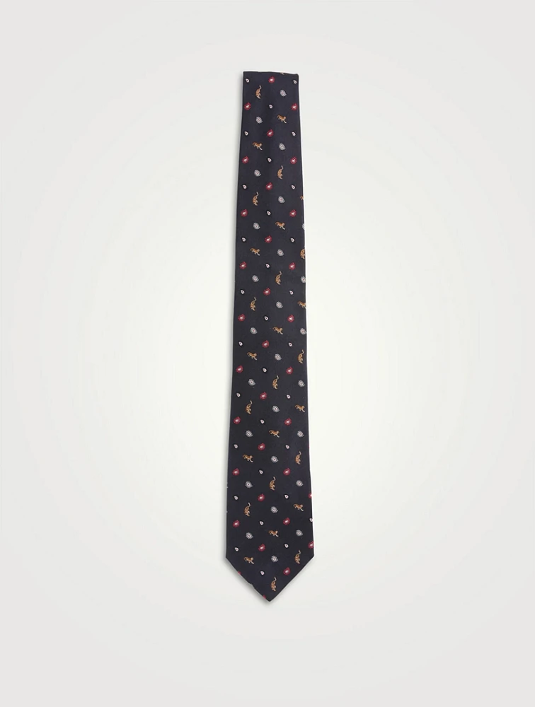Silk Jacquard Printed Tie