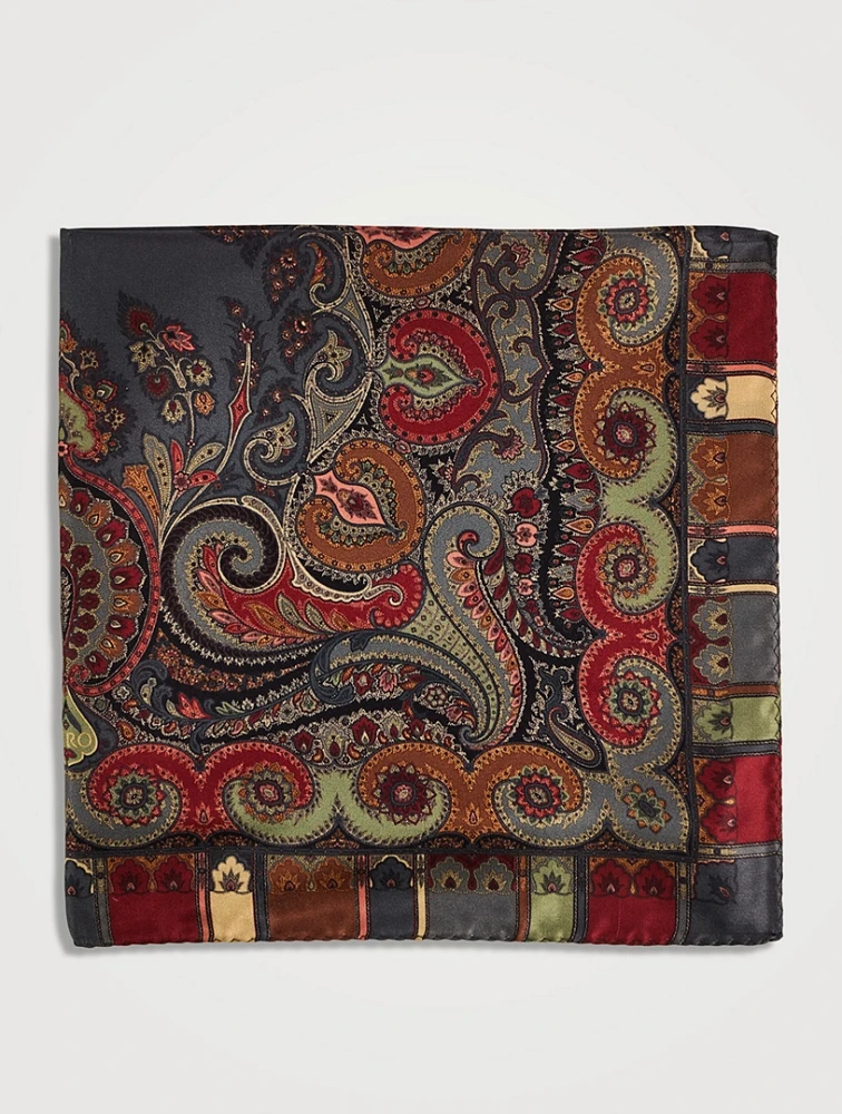 Silk Paisley Pocket Square