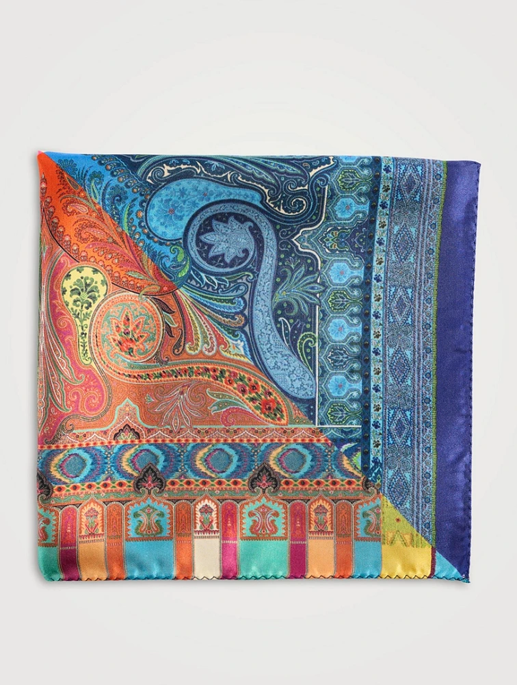 Silk Paisley Pocket Square