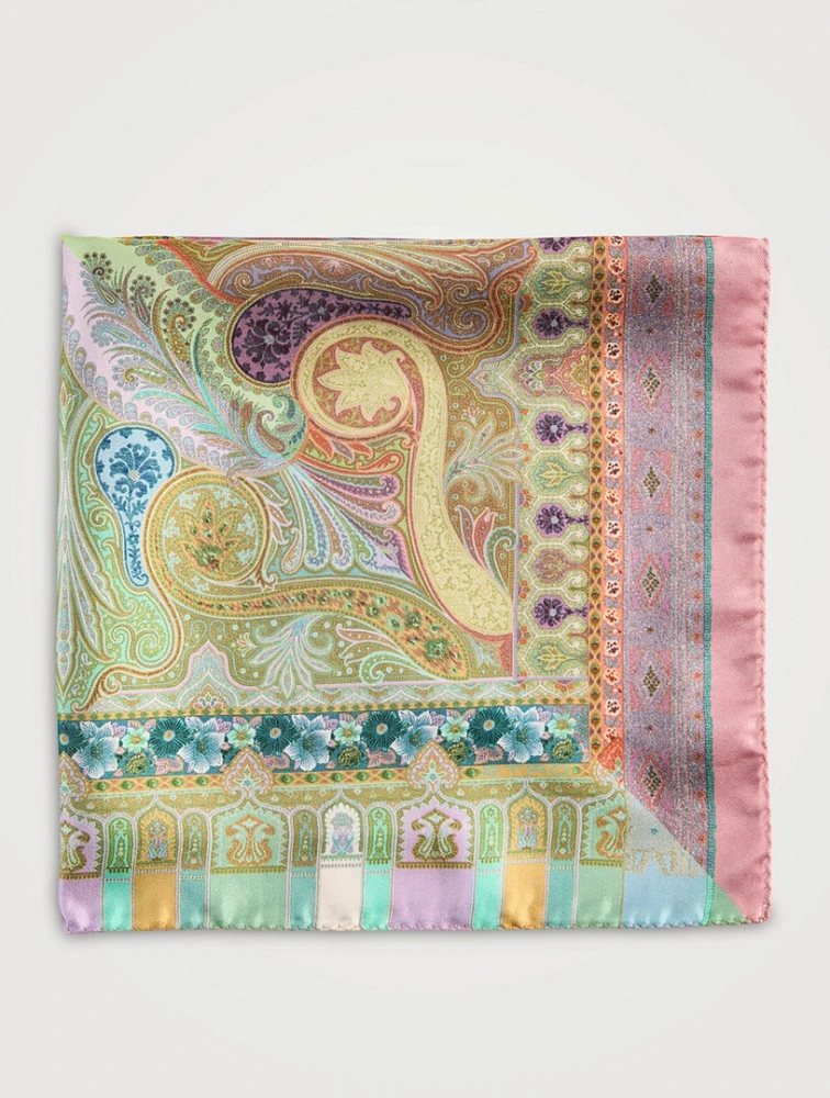 Silk Paisley Pocket Square