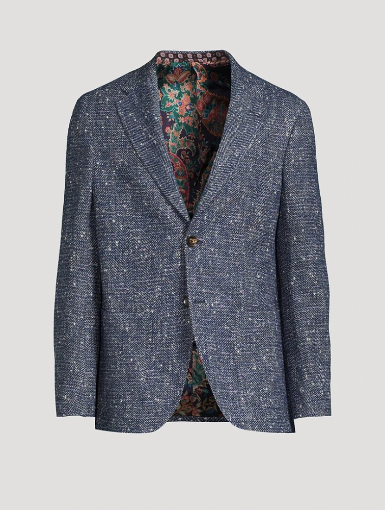 Wool-Blend Blazer Jacket