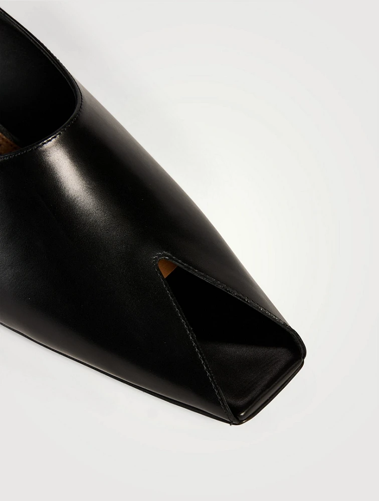 Spike Leather Mules