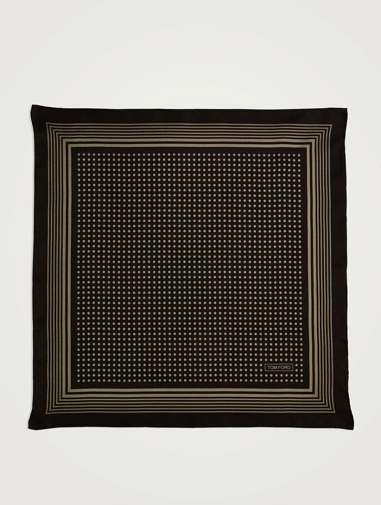 Polka Dot Silk Pocket Square