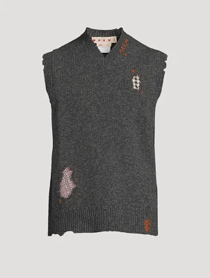 Wool V-Neck Vest