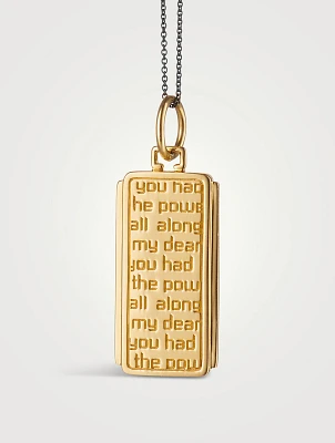 Dorothy 18K Gold And Black Steel Medallion Charm Necklace