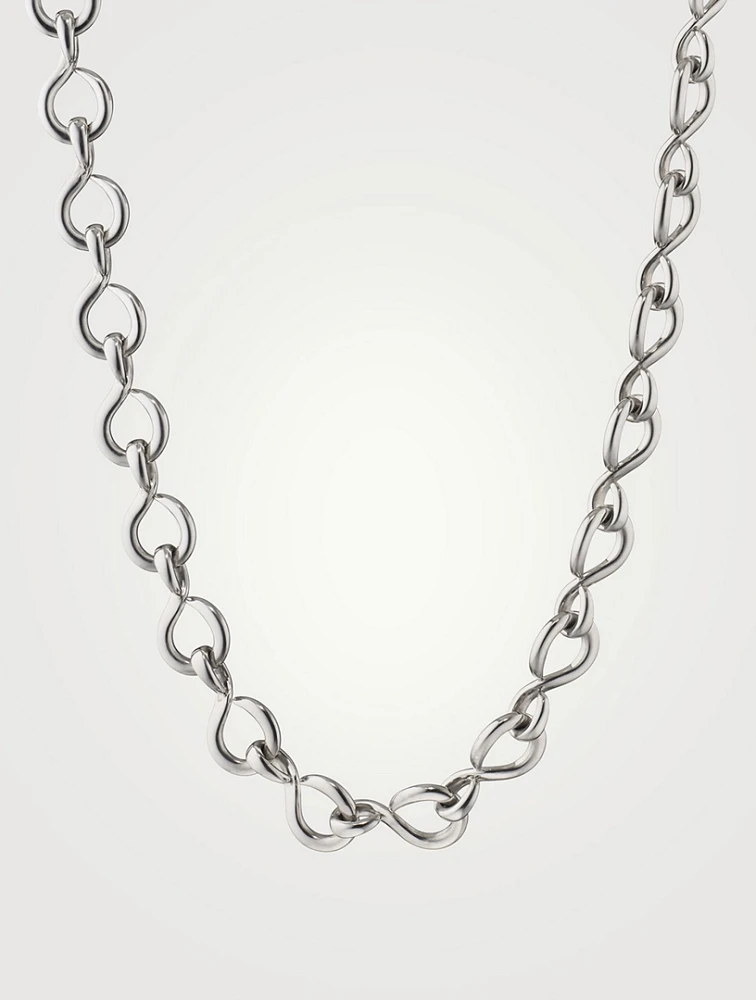 The Twist Premier Silver Infinity Necklace