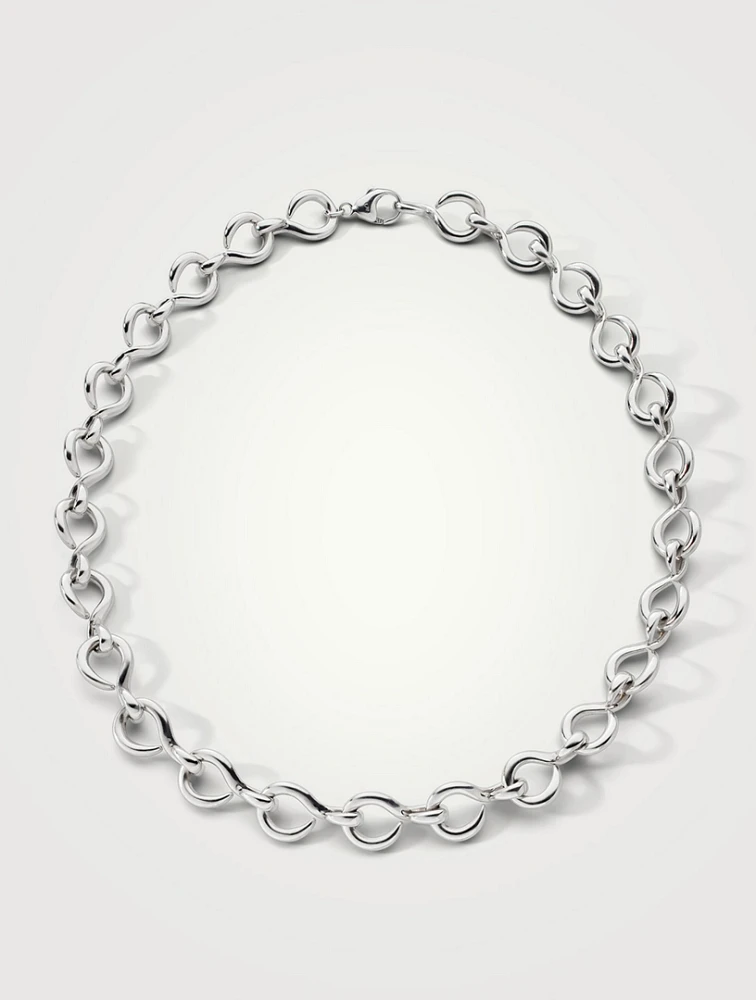 The Twist Premier Silver Infinity Necklace