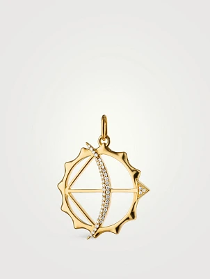 Apollo 18K Gold Charm With Diamonds