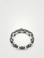 Marilyn Black Ceramic And Silver Chain Bracelet