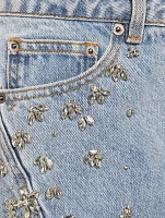 Embellished Straight-Leg Jeans