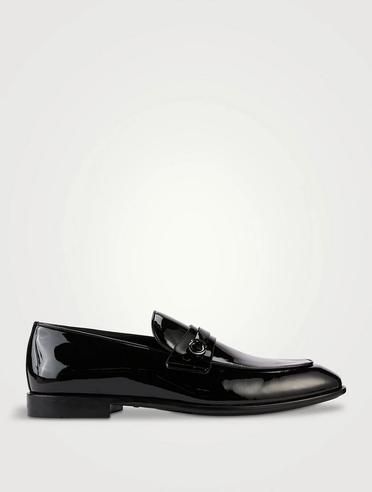 Desio Gancini Ornament Patent Leather Loafers