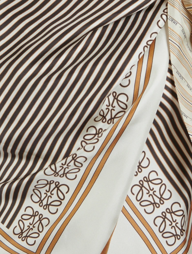 Loewe x Paula's Ibiza Printed Silk Scarf Blouse
