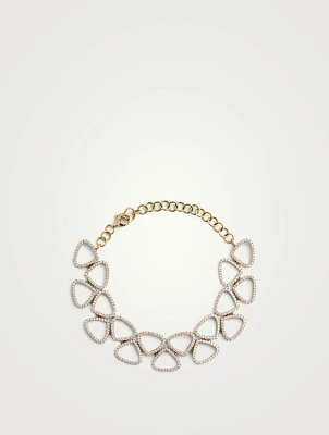 Trina 18K Gold Reversible Bracelet With Pavé Diamonds
