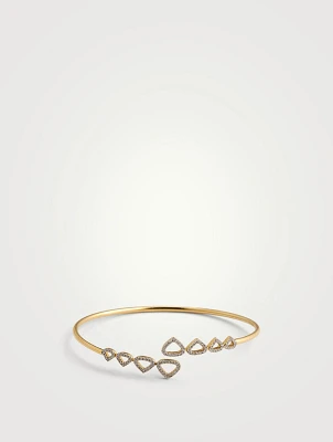 Trina 18K Gold Toi Et Moi Bangle Bracelet With Pavé Diamonds