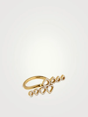 Trina 18K Gold Toi Et Moi 8 Motif Ring With Pavé Diamonds