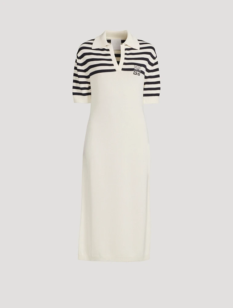 4G Striped Polo Dress