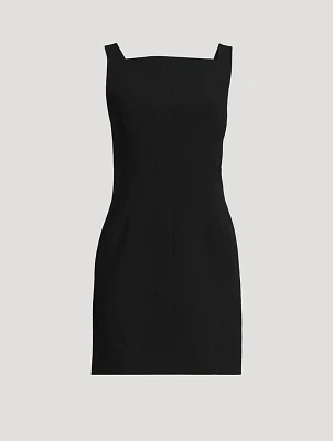Crêpe And Satin Cut-Out Mini Dress