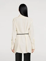 Voyou Belted Silk Shirt