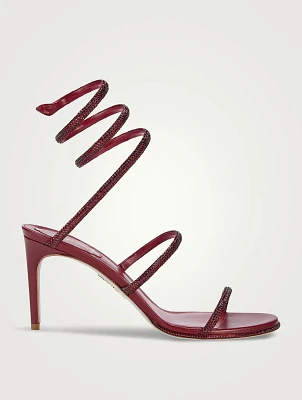 Cleo Crystal Satin Sandals