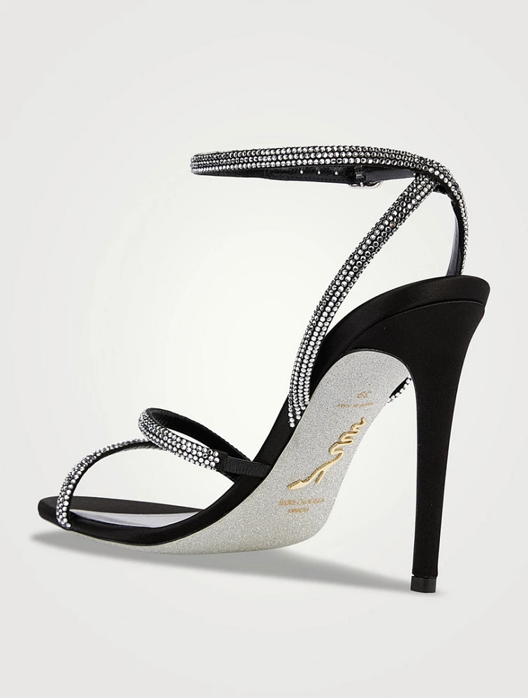 Irina Crystal Satin Sandals