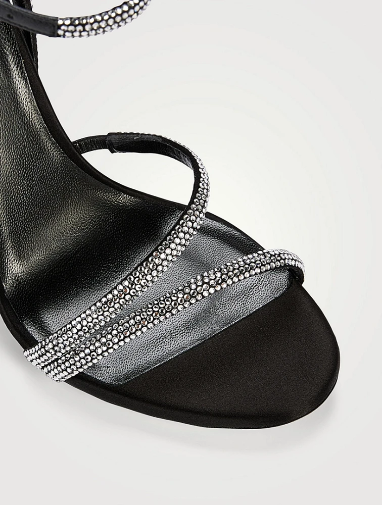 Irina Crystal Satin Sandals