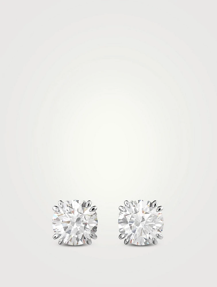 Constella Round Crystal Stud Earrings