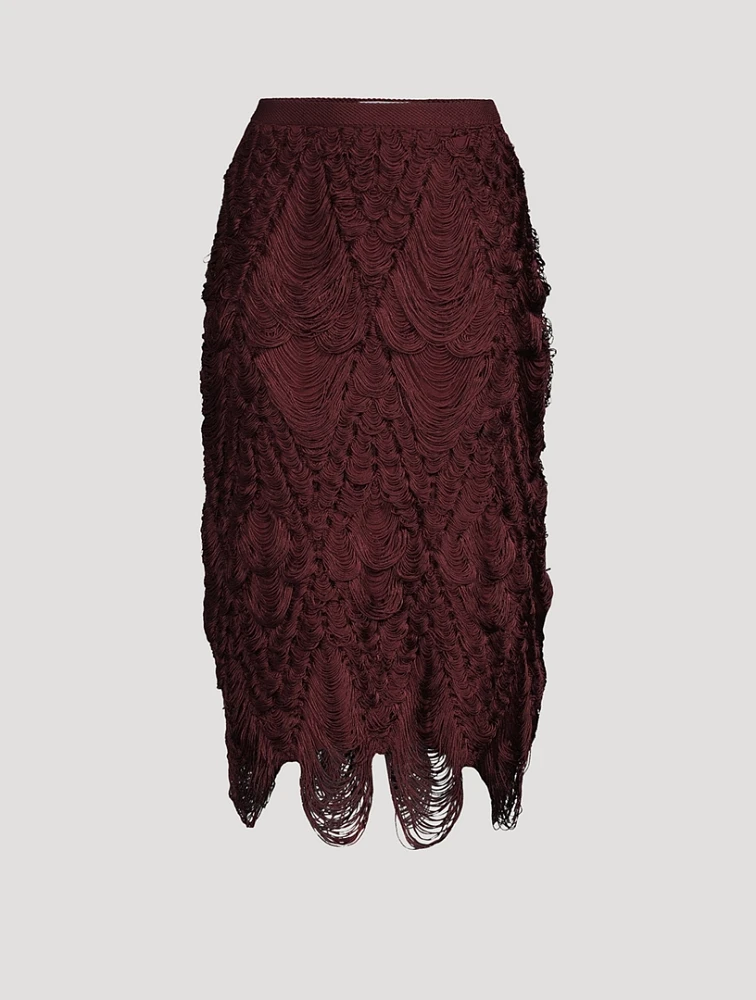 Fringe Midi Skirt