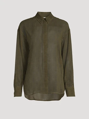 Silk Shirt Monogram Print