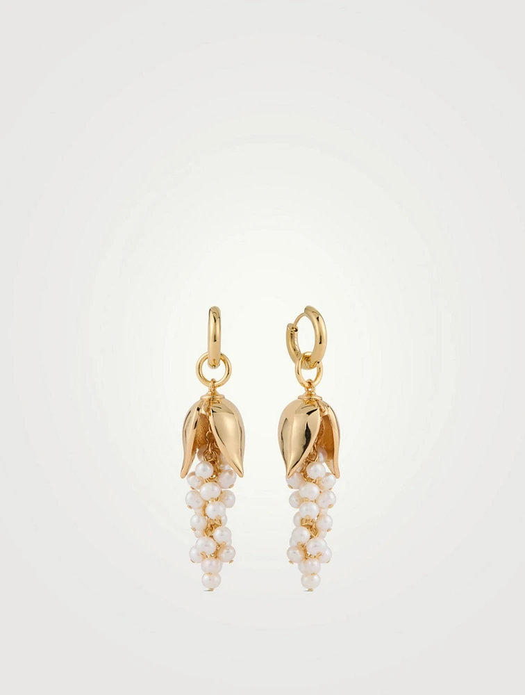 Lily Of The Valley Earrings With Pearls
