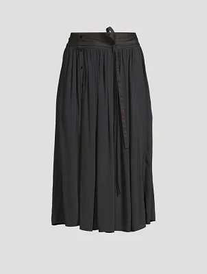 Gathered Midi Skirt