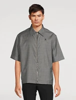 4G Wool Short-Sleeve Zip Shirt