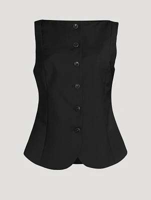 Wool And Mohair Vest