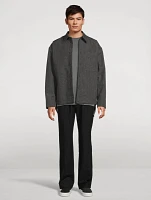 Check Wool Blouson Jacket